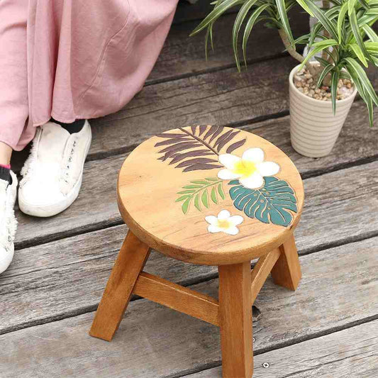 スツール 木製 ラウンドスツール ルアナ